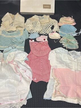 VIntage 1940's Baby Clothes, Hats, Baby Bootiesm, Sweaters, Jumpsuit